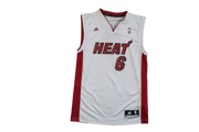 Maillot basket rétro Heat Miami N°6 James NBA