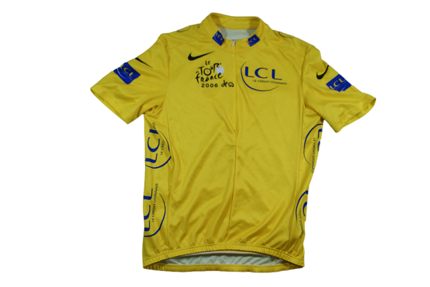 Maillot jaune vélo rétro LCL Nike Tour de France 2006