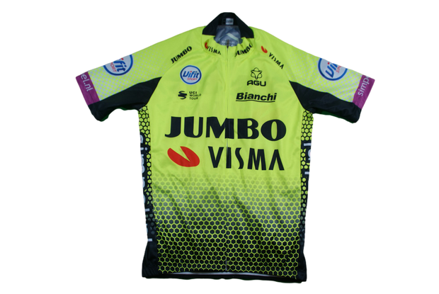 Maillot vélo rétro Jumbo Visma BienchiU UCI