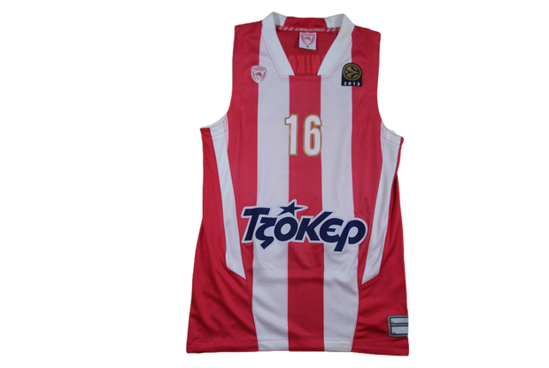 Maillot basket Olympiacos rétro #16 Papanikolaou