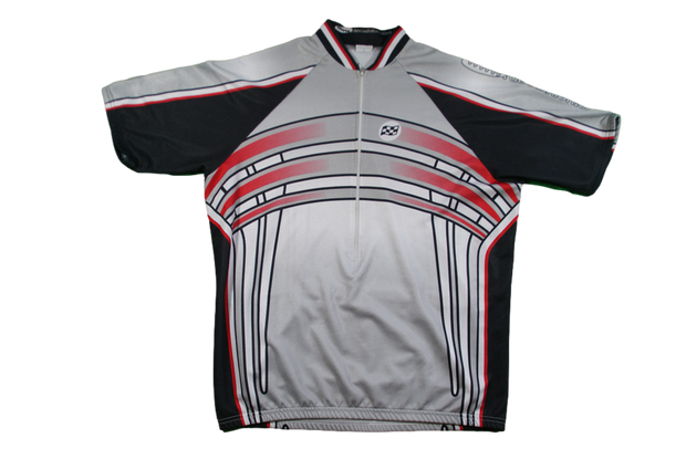 Maillot vélo rétro manches courtes gris