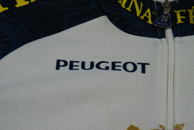 Maillot cyclisme vintage Sibille Peugeot Festina