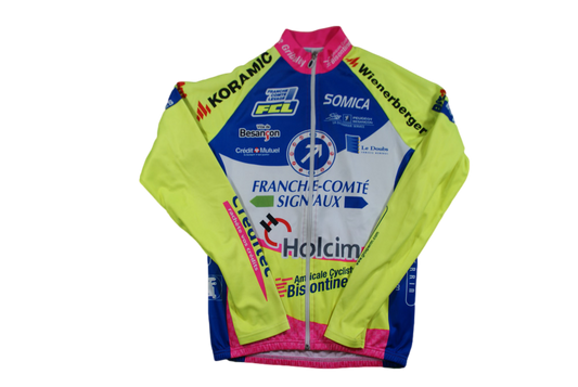 Veste vélo rétro France-Comté Besançon Crédit Mutuel