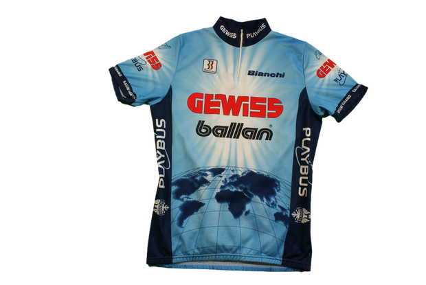 Maillot cyclisme vintage Gewiss Bianchi Biemme