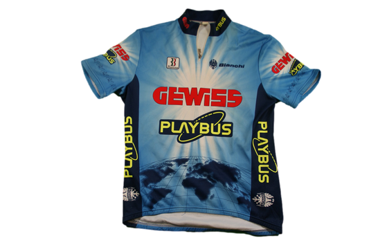 Maillot vélo rétro Gewiss Bianchi Biemme Playbus