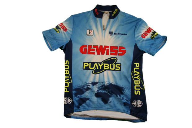 Maillot vélo rétro Gewiss Bianchi Biemme Playbus