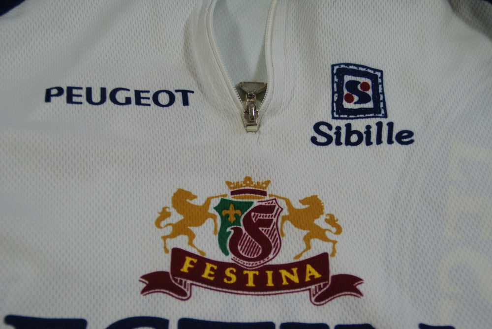 Maillot vélo rétro Festina Sibille Peugeot