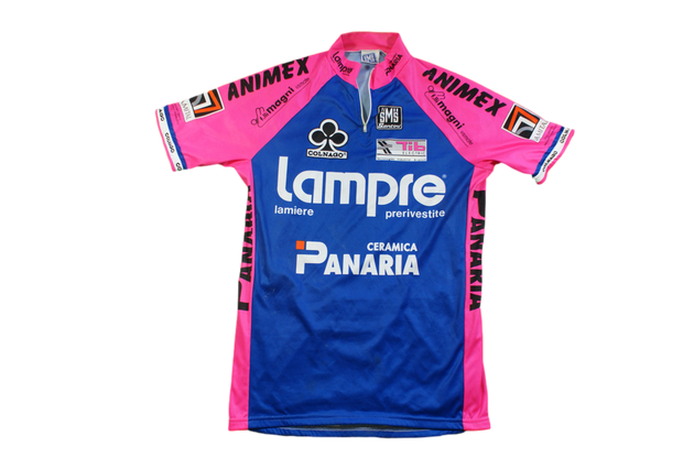 Maillot cyclisme vintage Lampre Colnago Santini