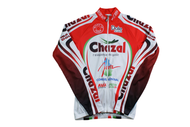 Maillot cyclisme vintage MS Tina Chazal Dole Avia Made in Jura