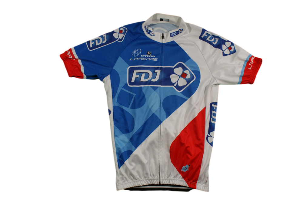 Maillot vélo vintage b'Twin Française des jeux UCI Lapierre