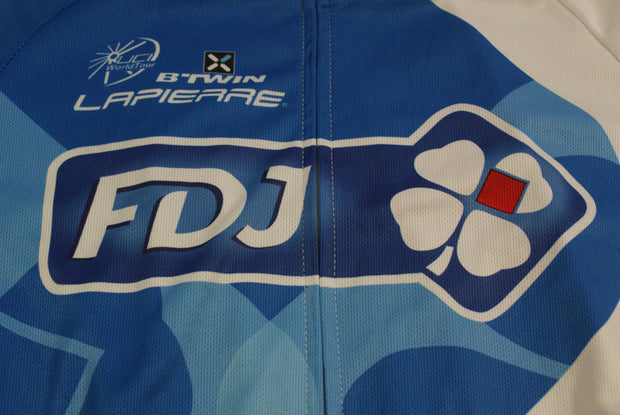 Maillot vélo vintage b'Twin Française des jeux UCI Lapierre