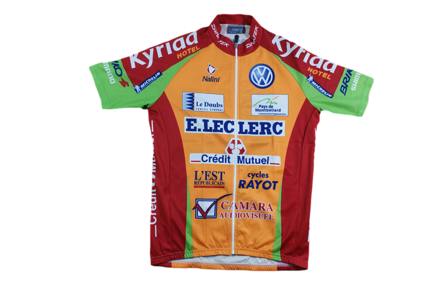 Maillot vélo rétro Nalini E.Leclerc Crédit Mutuel Kyriad