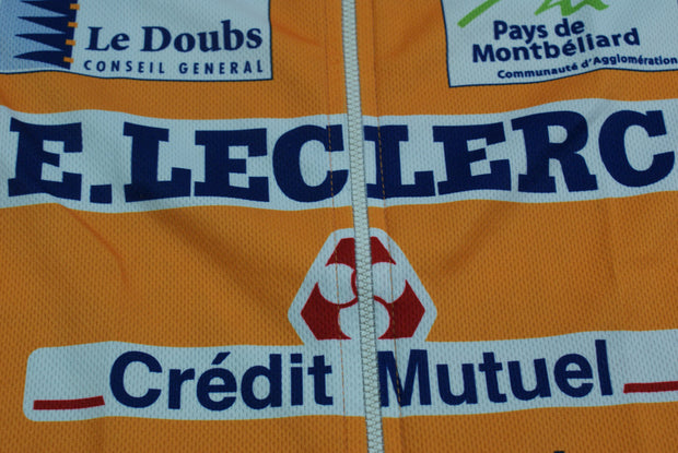 Maillot cyclisme vintage Nalini Kyriad Crédit Mutuel E.Leclerc