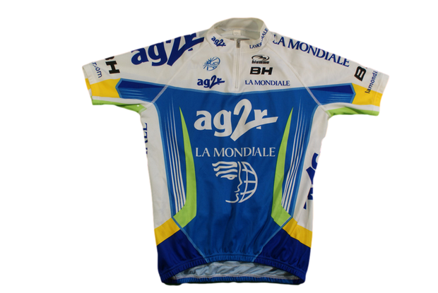 Maillot vélo vintage Biemme AG2R la Mondiale BH UCI