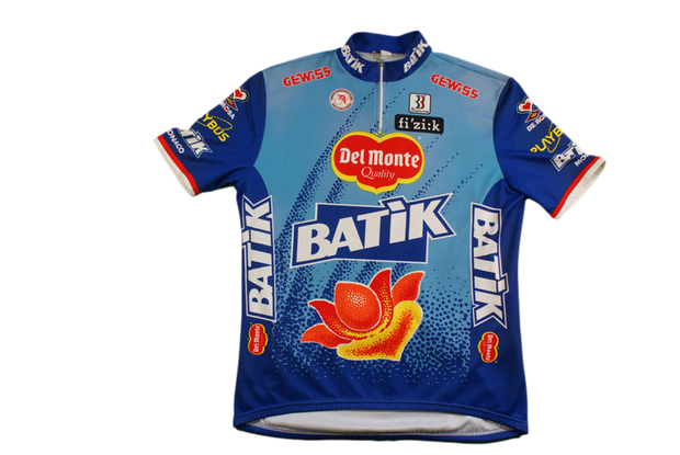 Maillot cyclisme vintage Biemme Batik Gewiss Del Monte