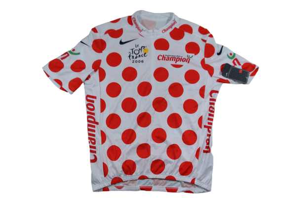 Maillot à pois vélo vintage Tour de France 2006 Nike Champion