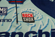 Maillot vélo rétro Bianchi Santini Rock Shox