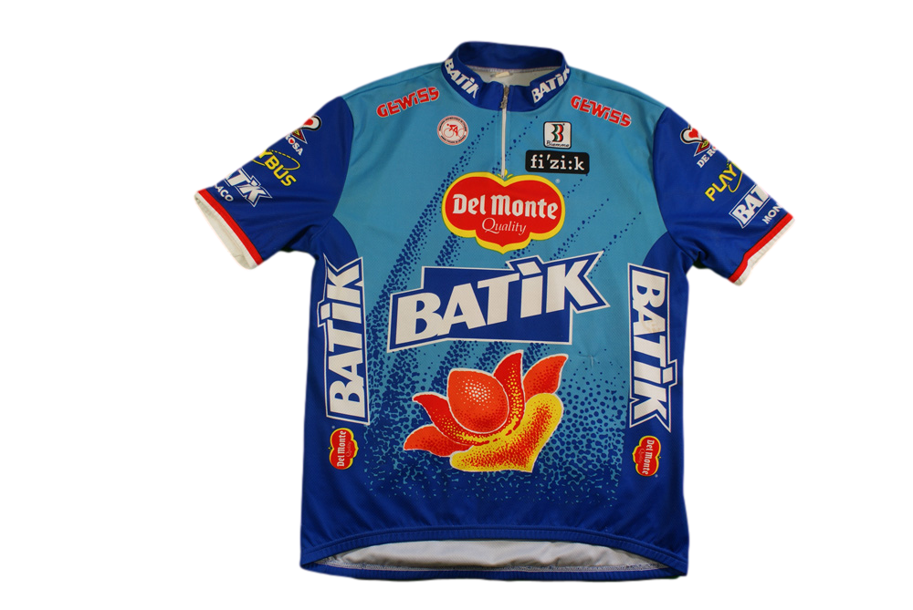 Maillot vélo rétro Biemme Batik Del Monte Gewiss
