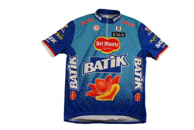 Maillot vélo rétro Biemme Batik Del Monte Gewiss