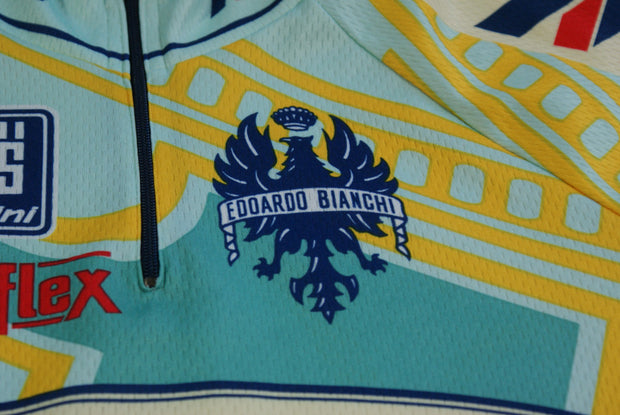 Maillot vélo rétro Santini Bianchi Mercatone Uno