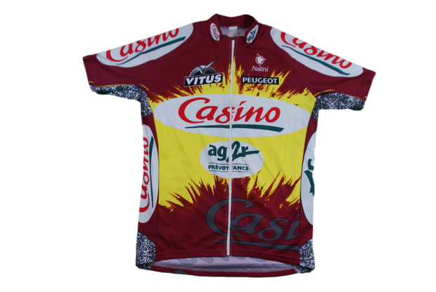 Maillot vélo rétro Peugeot Nalini Casino