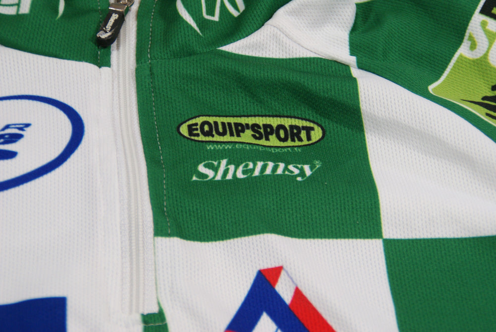 Maillot Cycliste Rétro Caisse D'Epargne Shemsy - Taille L - Manches Courtes - Occasion