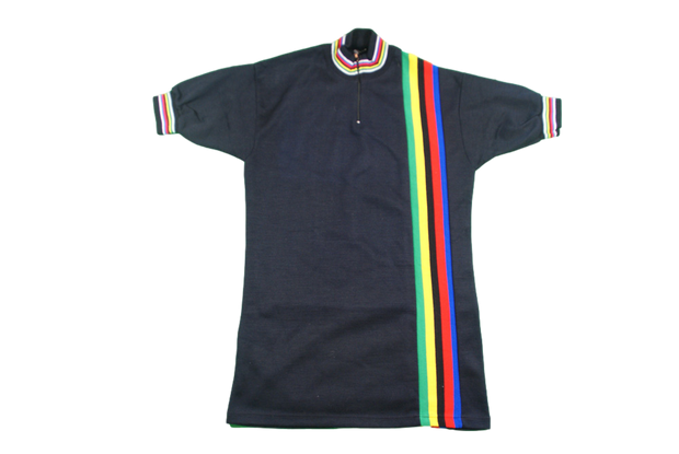 Maillot cyclisme vintage noir manches courtes