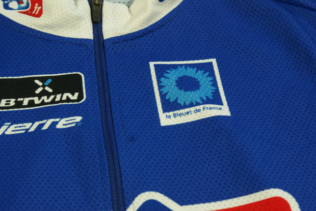 Maillot cyclisme vintage Française des Jeux Lapierre UCI Le bleuet de France b'Twin