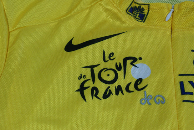 Maillot vélo rétro jaune Nike Tour de France Crédit Lyonnais