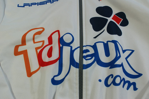 Veste cyclisme vintage Française des Jeux FDJ Nalini Lapierre