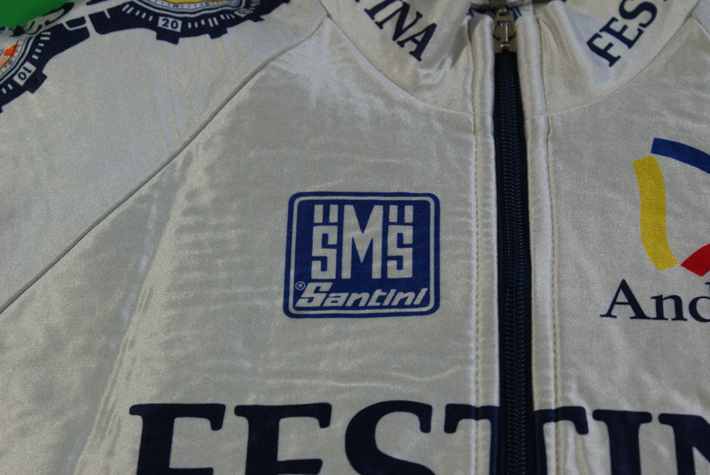 Veste cyclisme vintage Santini Andorra Festina