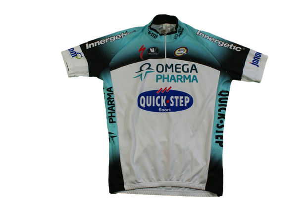 Maillot vélo rétro Quick Step Vermarc Omega Pharma UCI