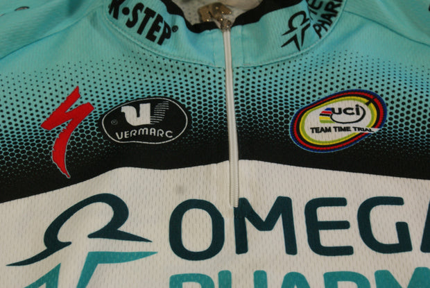 Maillot vélo rétro Quick Step Vermarc Omega Pharma UCI