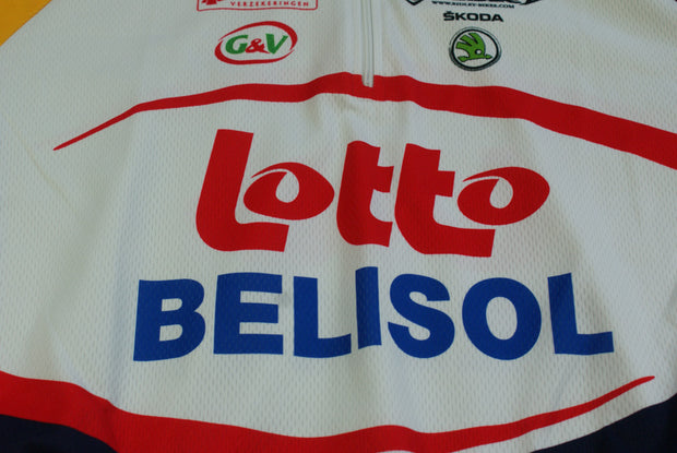 Maillot cyclisme vintage Lotto Vermarc UCI Skoda