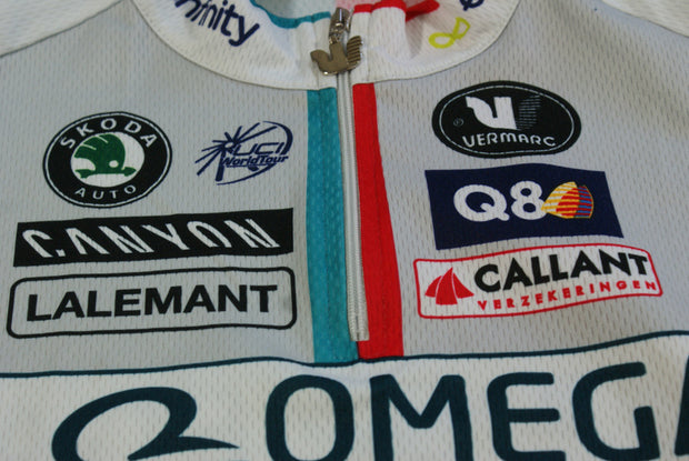 Maillot vélo vintage Omega Pharma Lotto Vermarc UCI Skoda