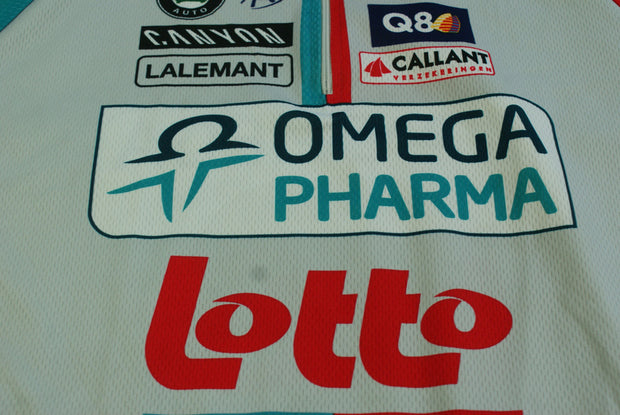 Maillot vélo vintage Omega Pharma Lotto Vermarc UCI Skoda