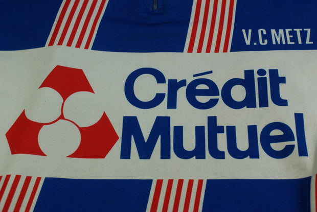 Maillot vélo vintage Tricots du Rocher Crédit Mutuel