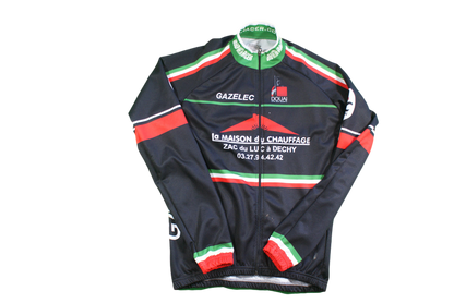 Veste cyclisme vintage Bio Racer La maison du chauffage Gazelec Douai