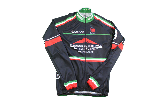 Veste cyclisme vintage Bio Racer La maison du chauffage Gazelec Douai