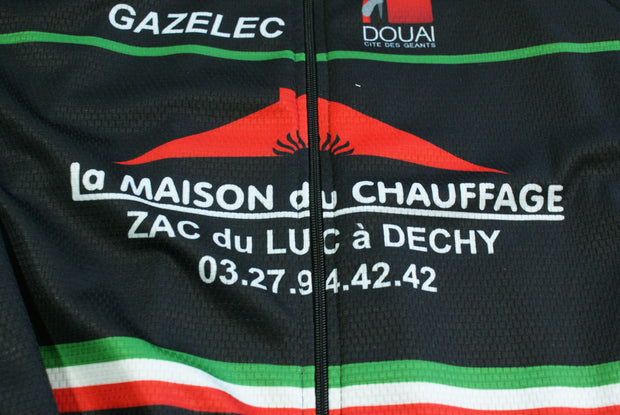 Veste cyclisme vintage Bio Racer La maison du chauffage Gazelec Douai