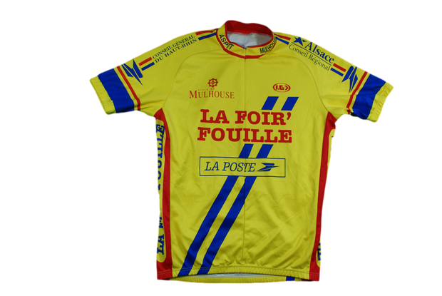 Maillot vélo rétro La Poste La foir'fouille Mulhouse