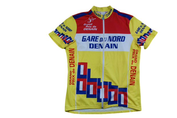 Maillot cyclisme vintage Decca Gare du Nord Denain