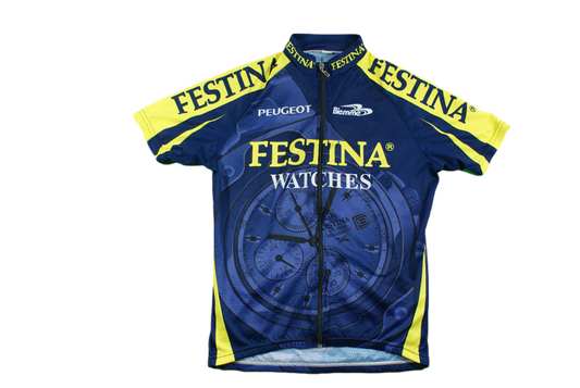 Maillot cyclisme vintage Biemme Peugeot Festina