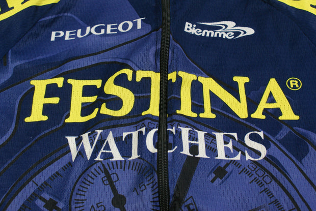 Maillot cyclisme vintage Biemme Peugeot Festina