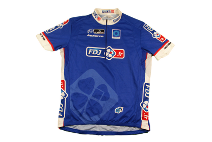 Maillot cyclisme vintage FDJ Le bleuet de France b'Twin