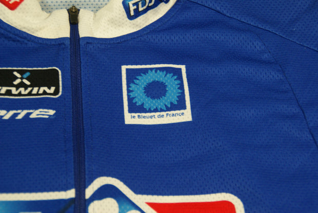 Maillot cyclisme vintage FDJ Le bleuet de France b'Twin