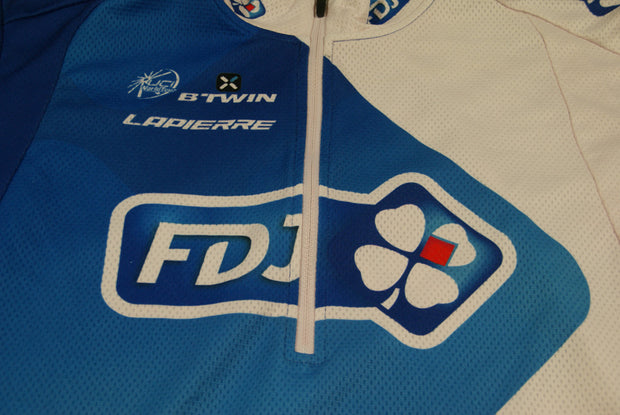 Maillot vélo rétro FDJ b'Twin